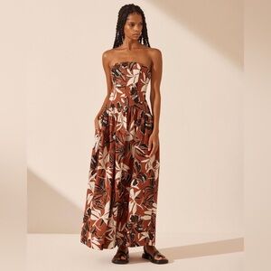 Shona Joy Strapless Corset Linen Dress